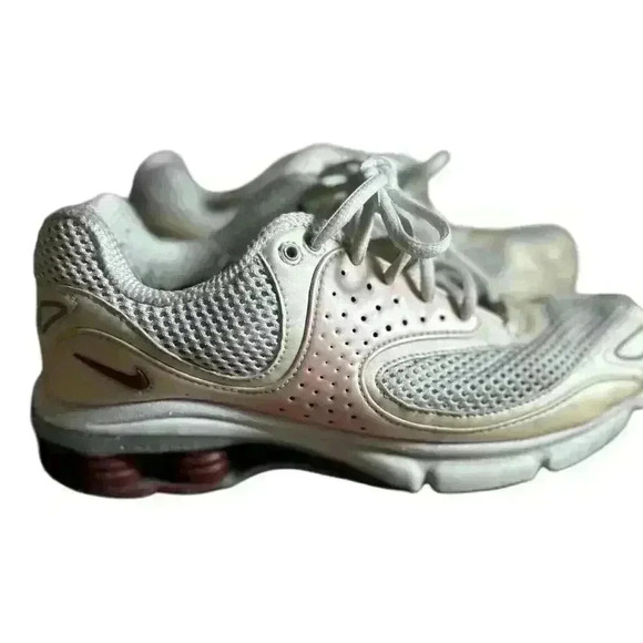 Nike Shox Women’s Size 9 Maroon Peach Beige Running Shoes - Picture 4 of 10